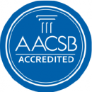 AACSB accredited school badge.